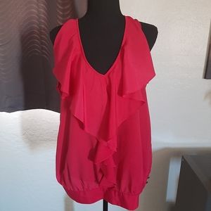 Banana Republic Factory Fushia Sleeveless Blouse Size L